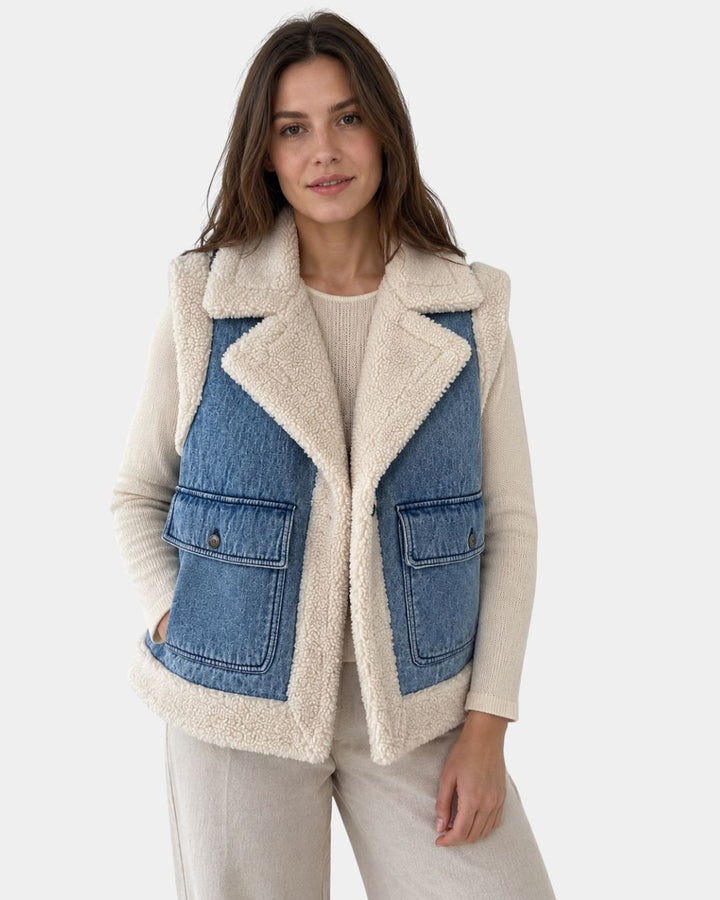 SYLIANNE | VESTE EN JEAN VINTAGE FORRÉE