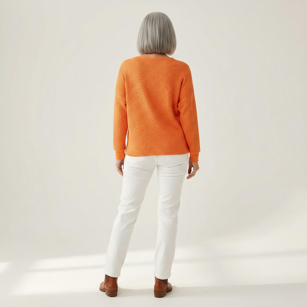 Hélène - Blouse Gaufrée Boutonnée