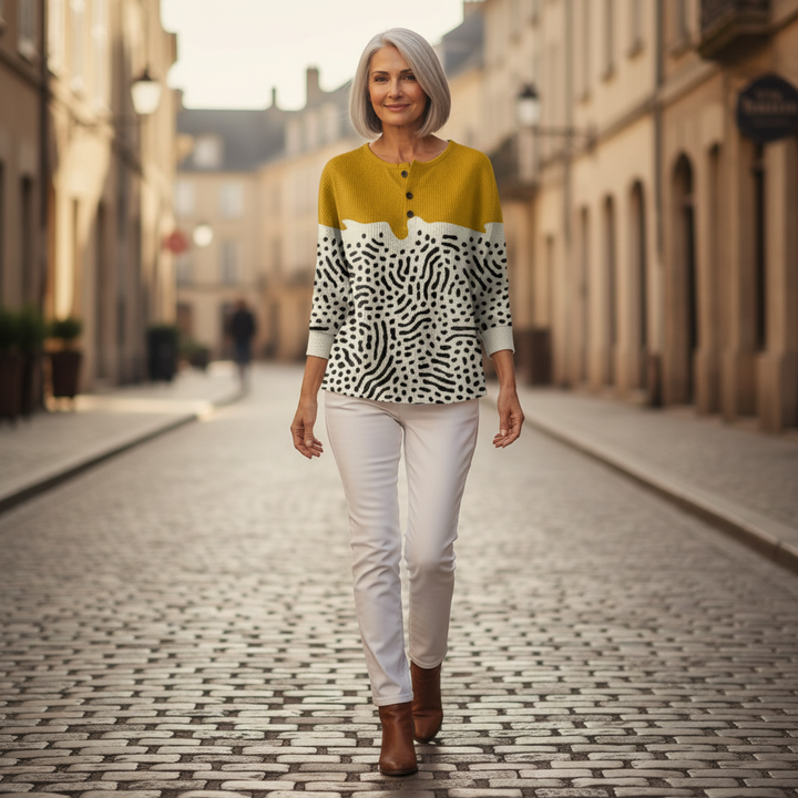 Odile - Blouse Pois Gaufrée