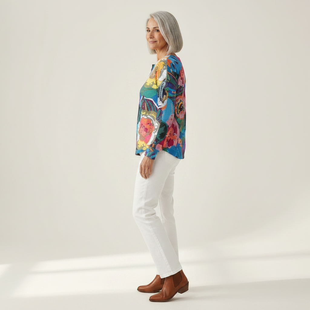 Ida - Pull à grandes fleurs