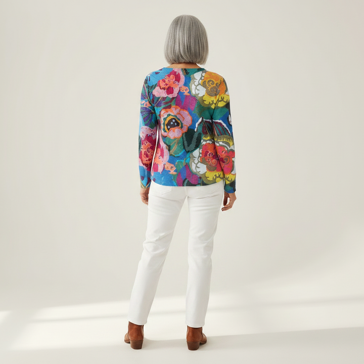 Ida - Pull à grandes fleurs