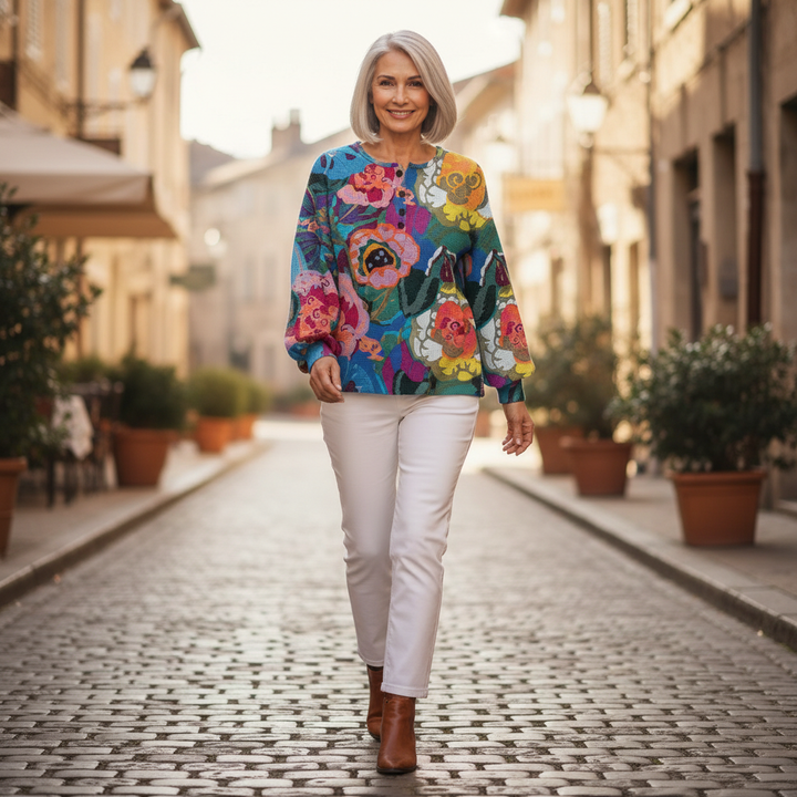 Ida - Pull à grandes fleurs
