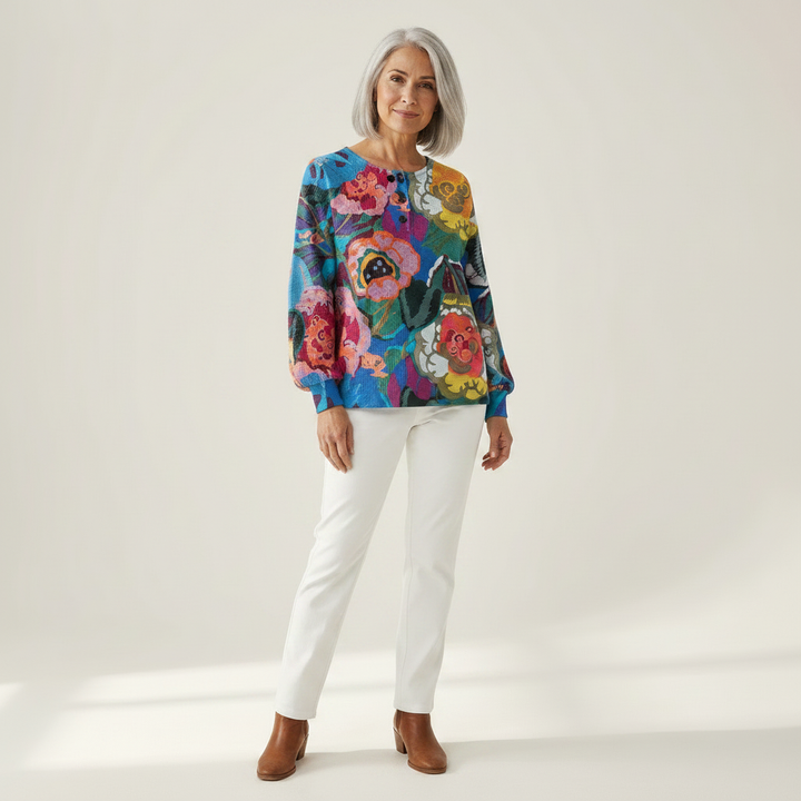 Ida - Pull à grandes fleurs