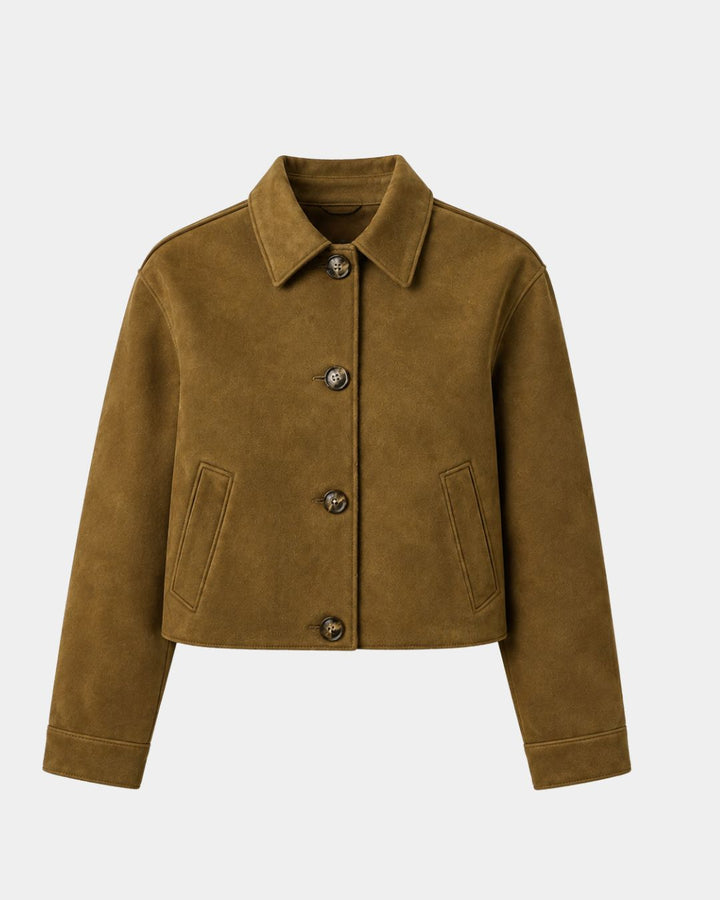 FLORÉANNE | VESTE CASUAL AVEC COL FRANÇAIS ET MANCHES LONGUES