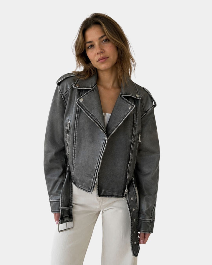 AMBRÉSIA | VESTE SIMILI CUIR EFFET ANCIEN
