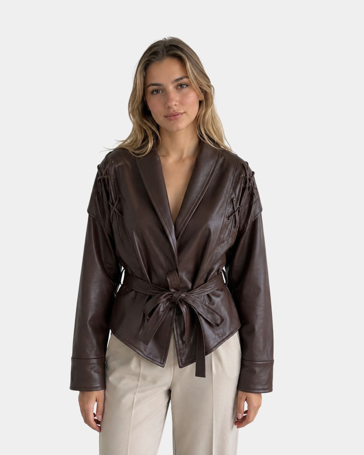 JOLYSSE | MANTEAU PORTA-FOLHAS SIMILI CUIR