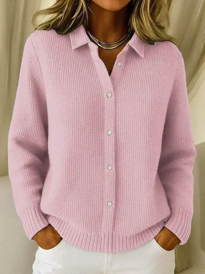 Carmela | Veste Tricotée avec Texture et Boutons