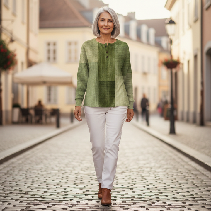 Nadine - Blouse Carreaux Gaufrée
