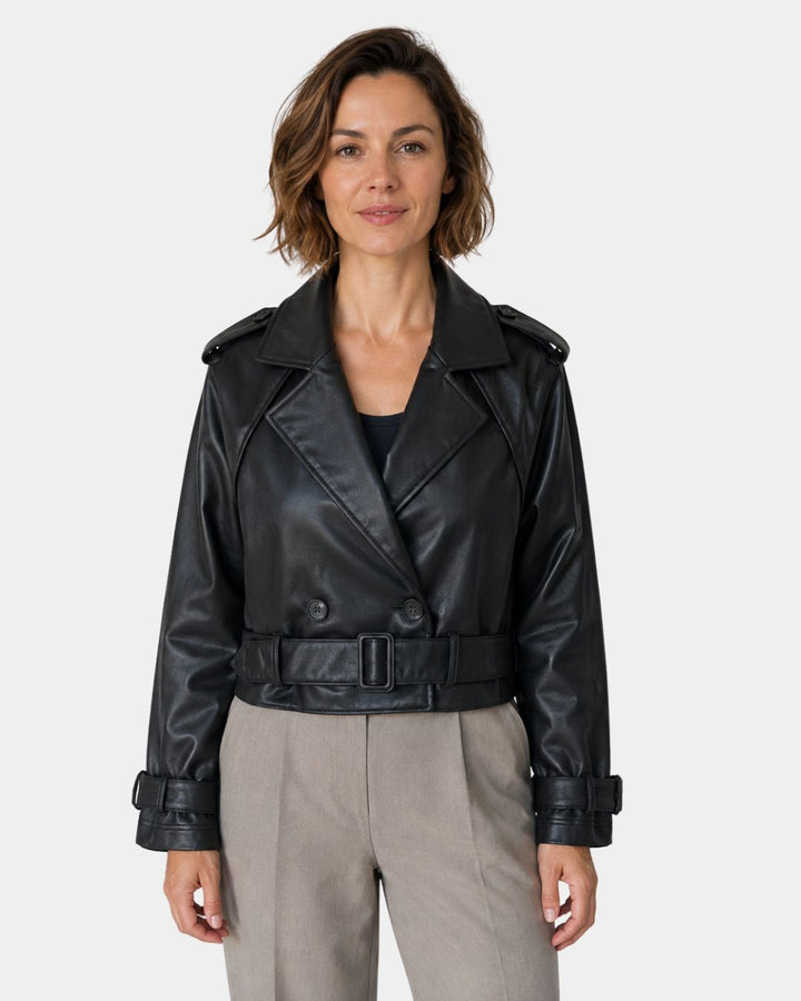 AIGLINE | TRENCH COURT SIMILI CUIR