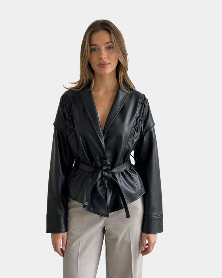 JOLYSSE | MANTEAU PORTA-FOLHAS SIMILI CUIR