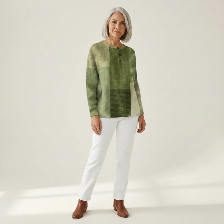 Nadine - Blouse Carreaux Gaufrée