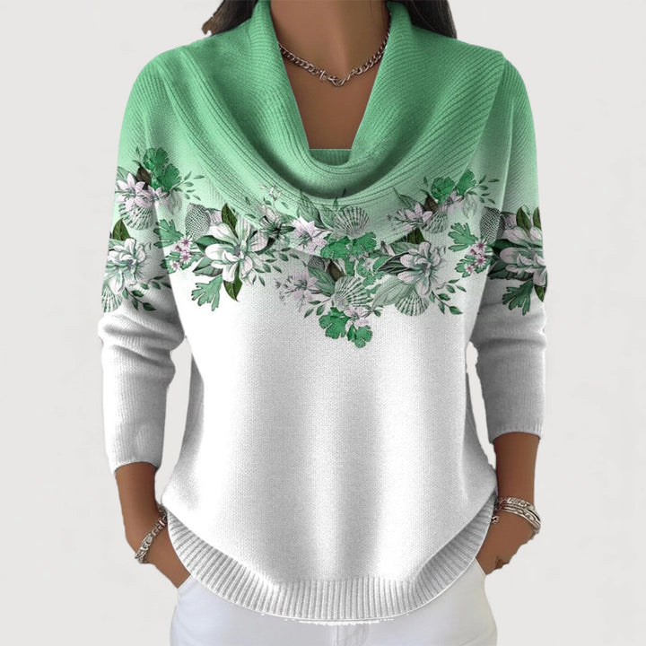 Alba | Pull avec Fleurs et Col Décontracté
