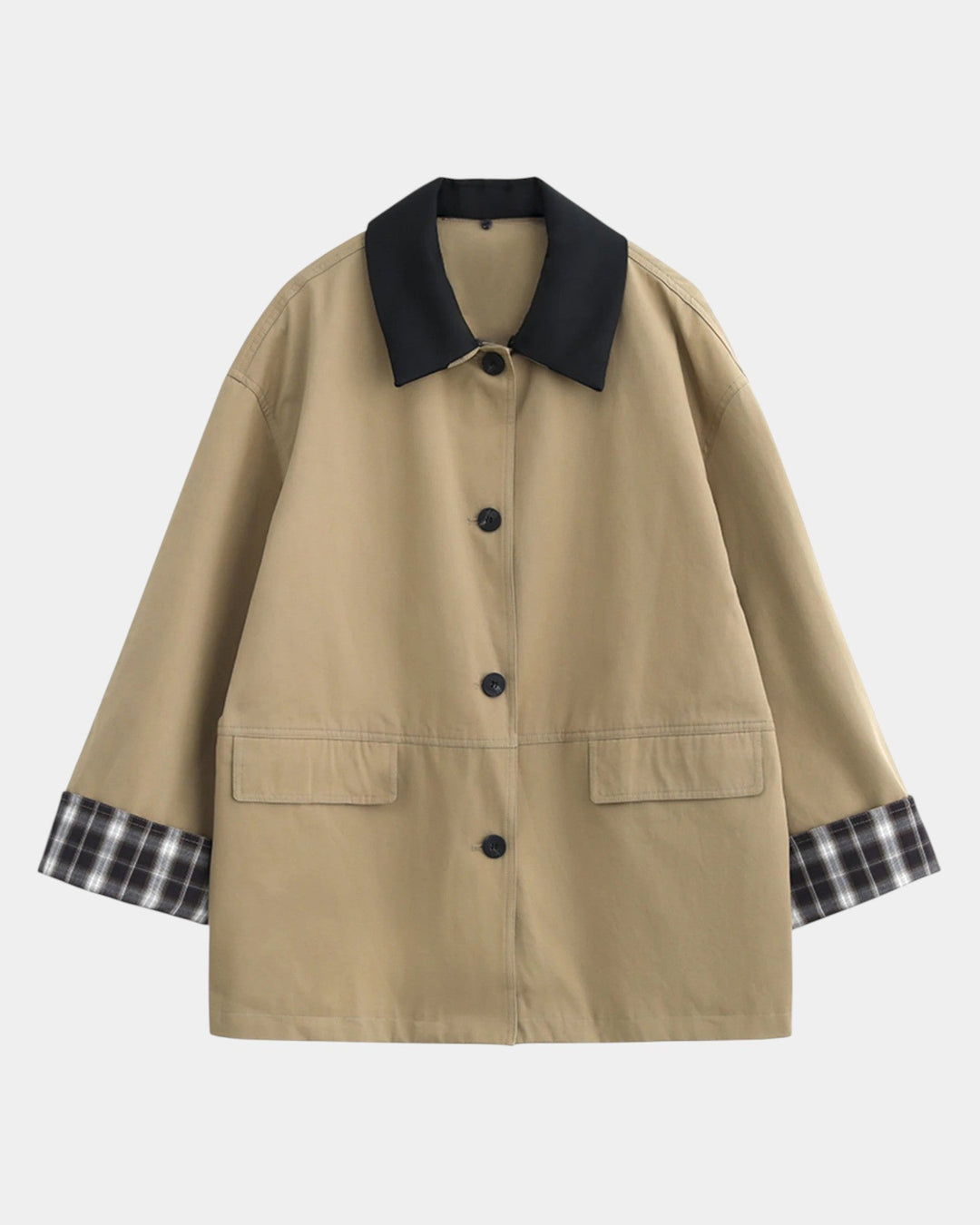 JASÉLIE | VESTE À BOUTONNAGE AVEC DÉTAILS CONTRASTANTS