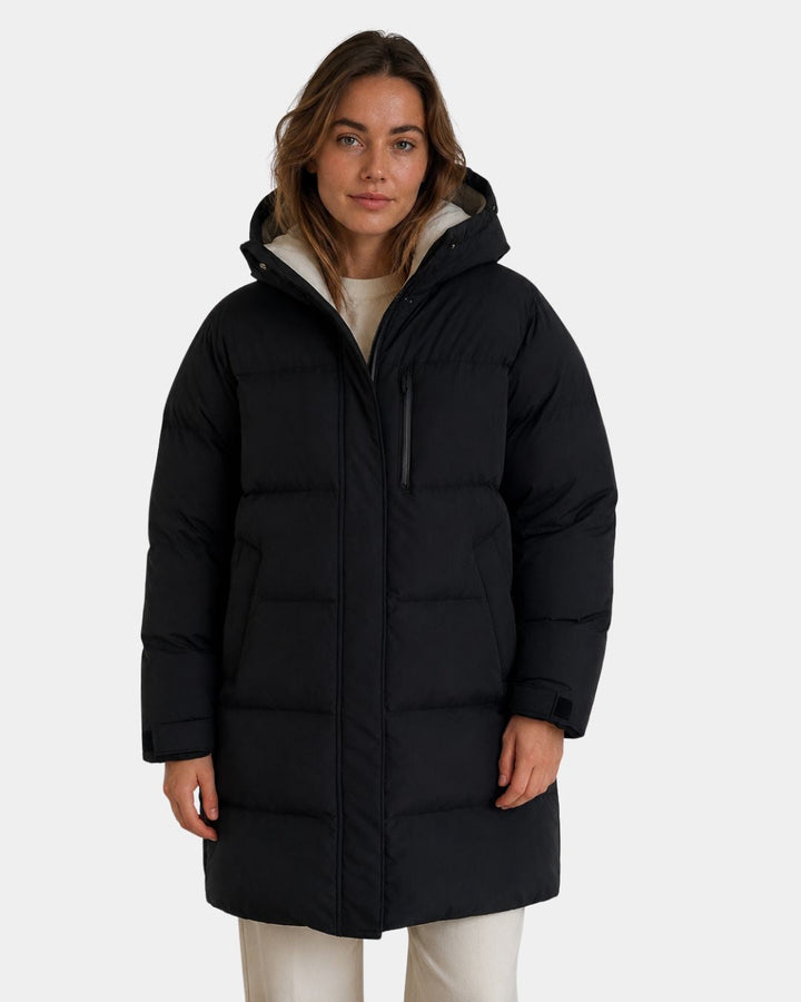 DORÉLIE | MANTEAU MATELASSÉ LONG AVEC CAPUCCINO