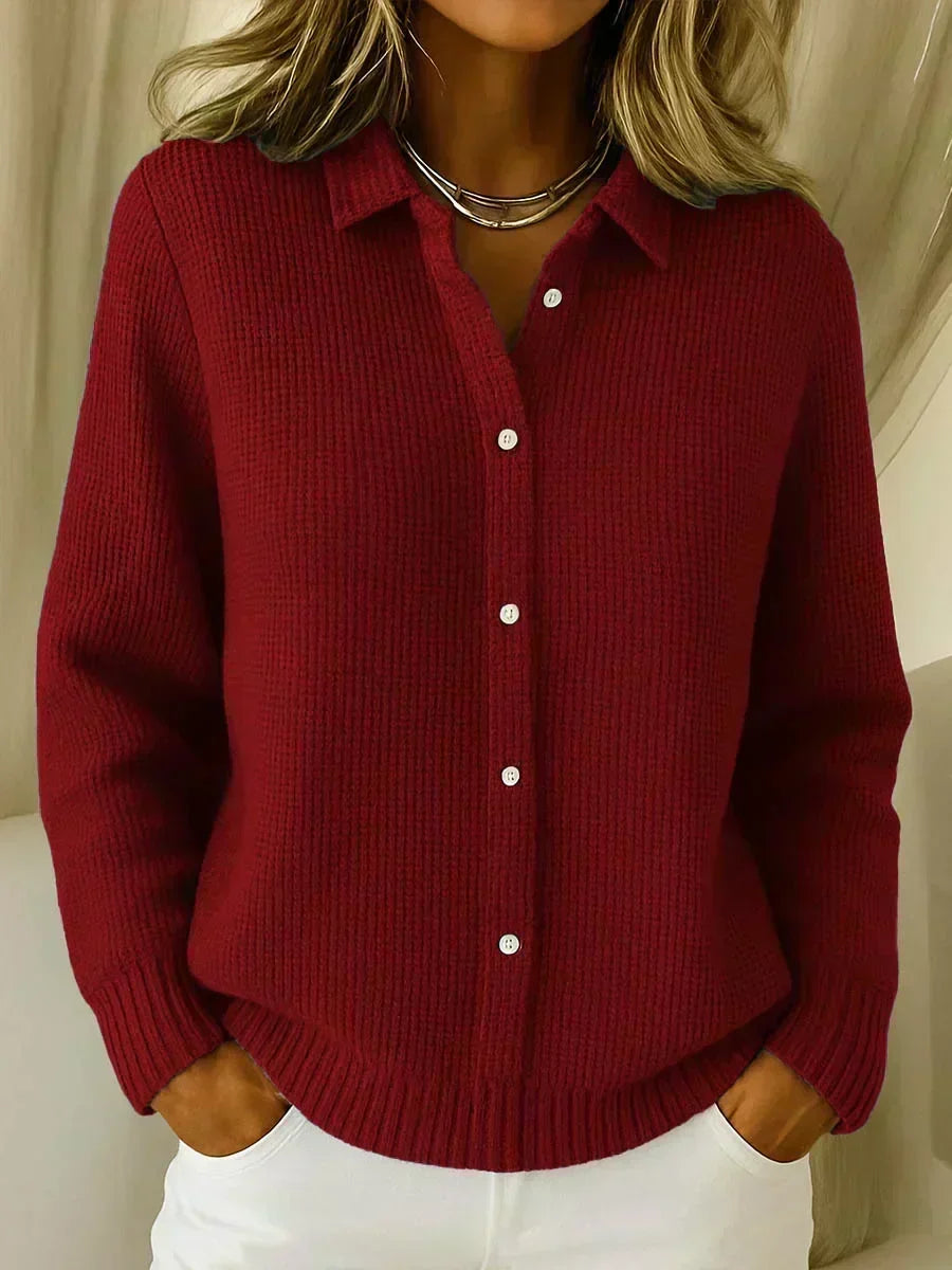 Carmela | Veste Tricotée avec Texture et Boutons