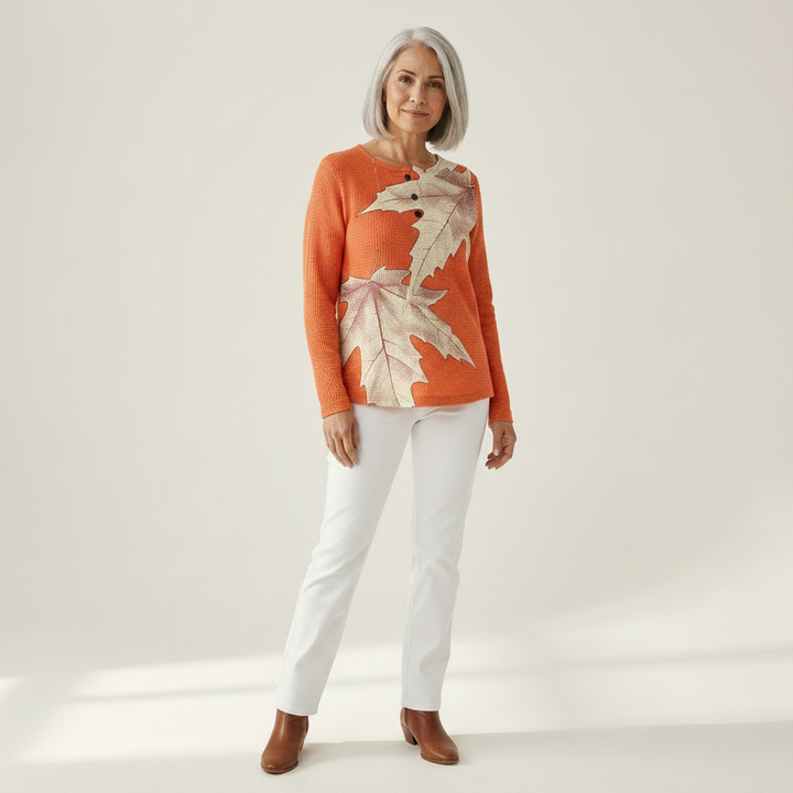 Josiane - Blouse Feuilles Automnales