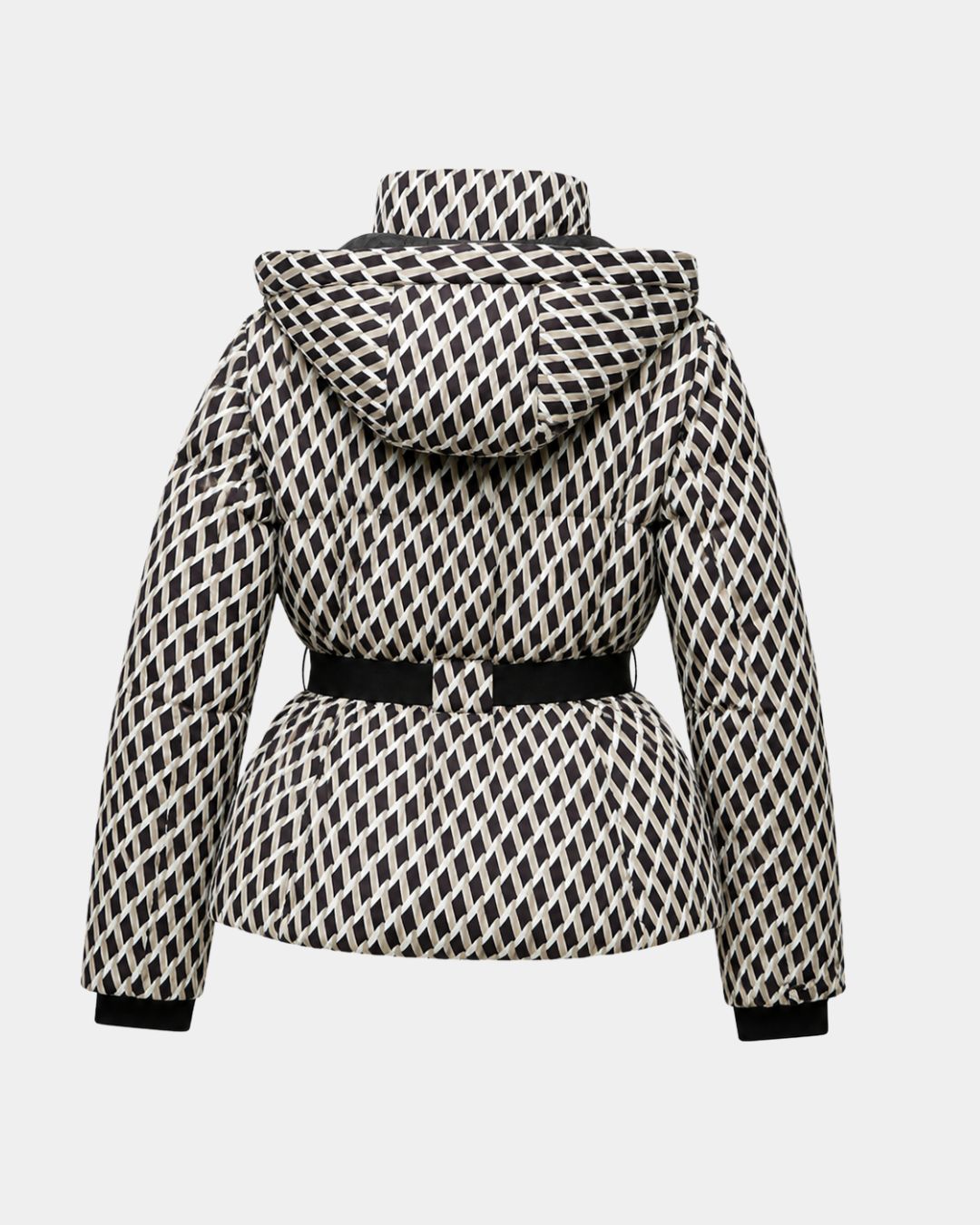 ÉLODIANE | VESTE MATELASSÉE BEIGE AVEC CEINTURE