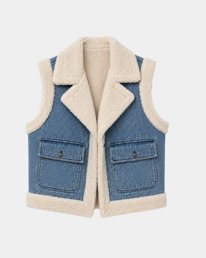 SYLIANNE | VESTE EN JEAN VINTAGE FORRÉE