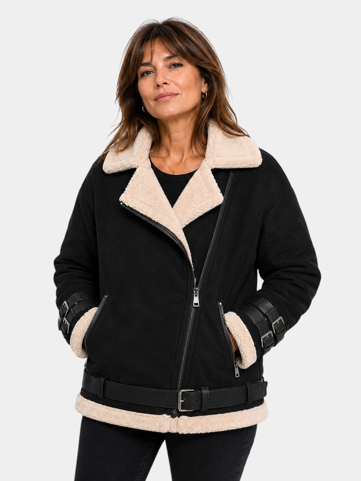 ESTÉLYA | MANTEAU EFFET SHEARLING PREMIUM