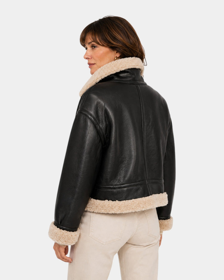 BRISÉLIA | VESTE BOMBER SIMILI CUIR