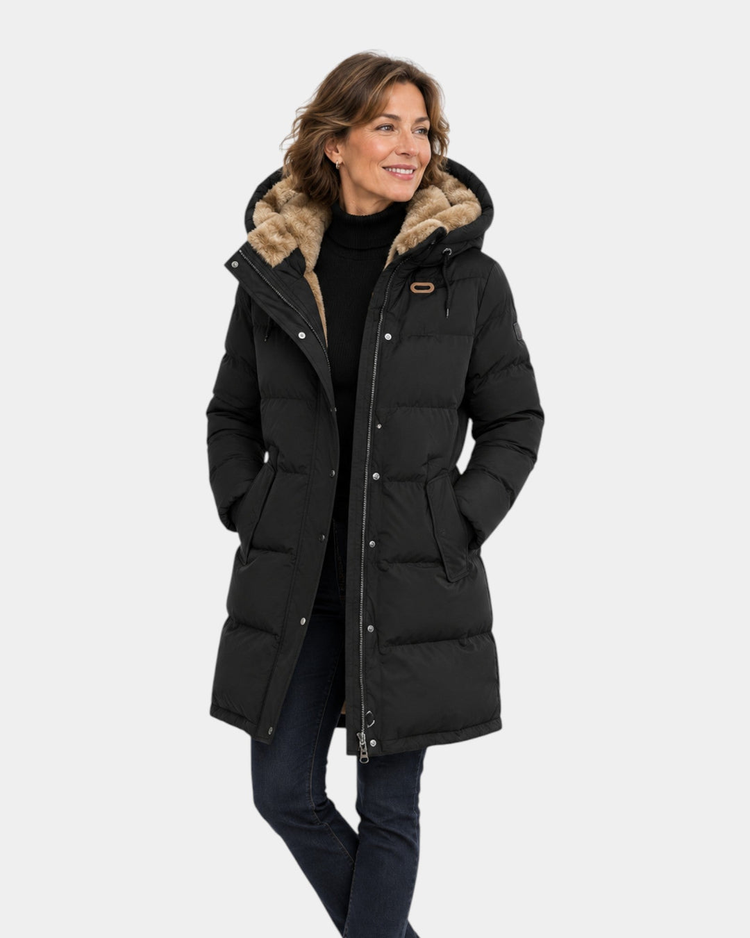 ANAÉLISSE | MANTEAU HIVER À CAPUCHE