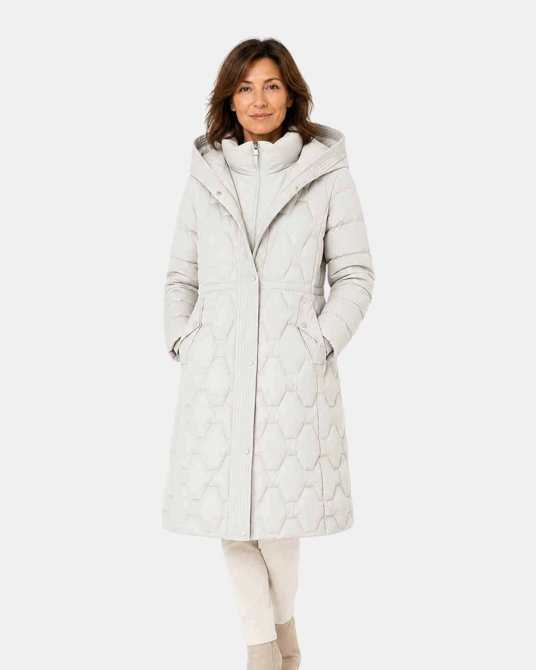 BRISEIDA | LONG MANTEAU DOUDOUNE À CAPUCHE