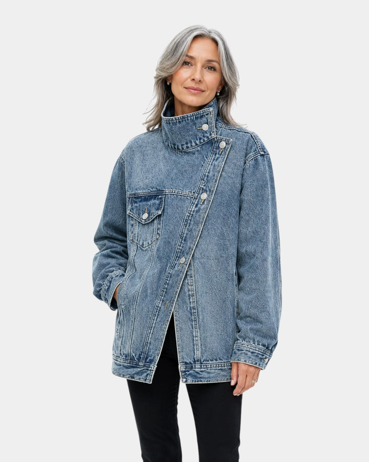 LUCIE | VESTE COL MONTANT EFFET VIEILLI VINTAGE
