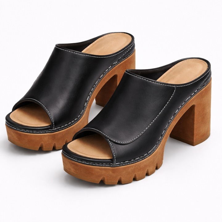 Lana – Sandales en Cuir avec Talon Haut