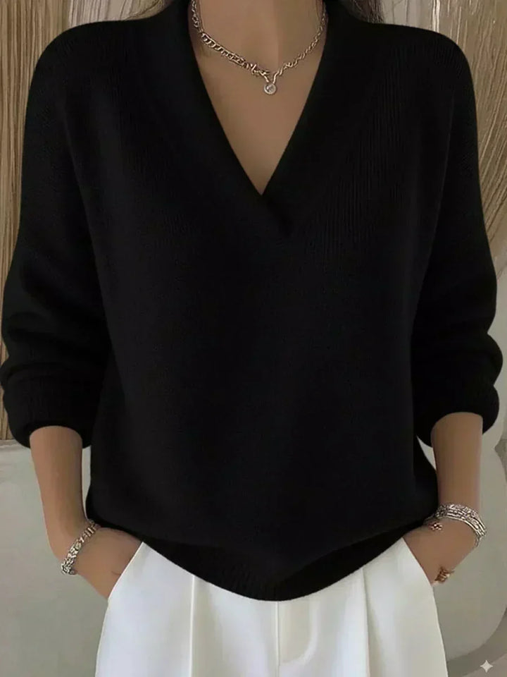 Violette | Blouse Large avec Découpe en V