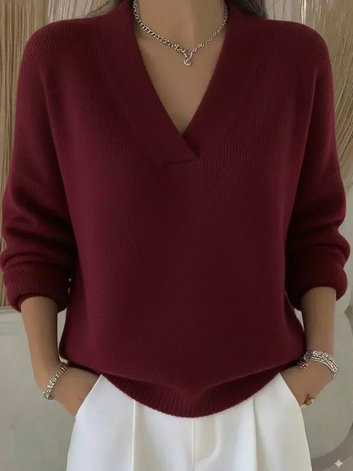 Violette | Blouse Large avec Découpe en V