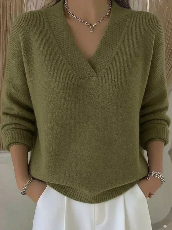 Violette | Blouse Large avec Découpe en V
