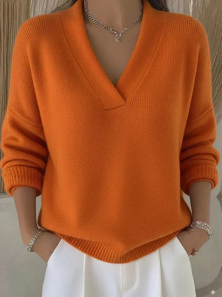 Violette | Blouse Large avec Découpe en V