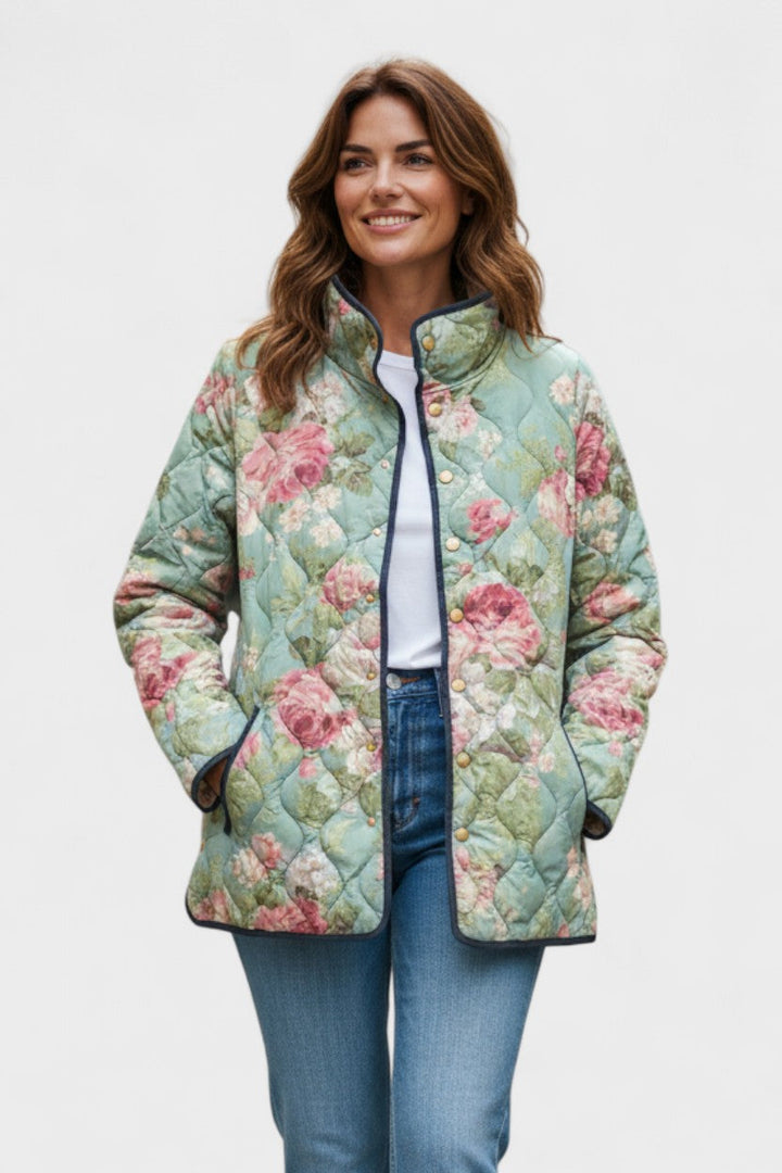Mathilde - Veste Matelassée Fleurie