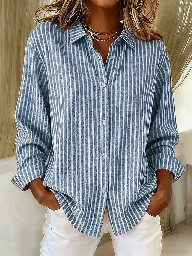 Jimena | Chemise à Rayures et Boutons