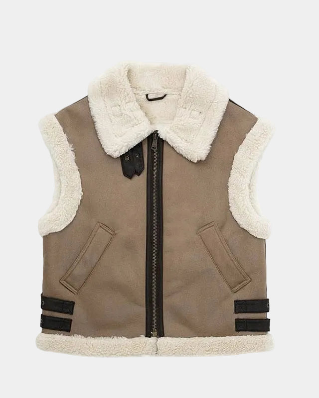 ADALSINDE | VESTE SANS MANCHES AVEC EFFET SHEARLING