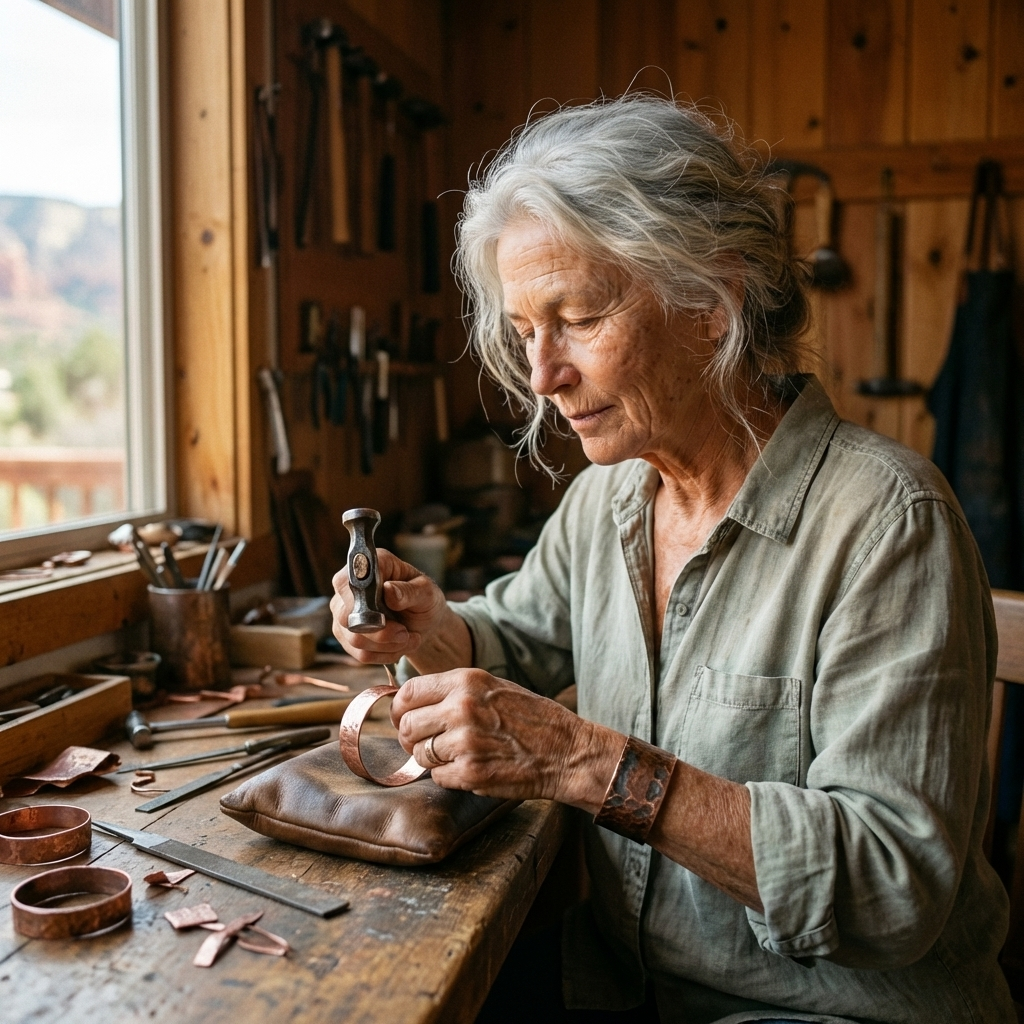 Bague Dorée avec Fougères Věra