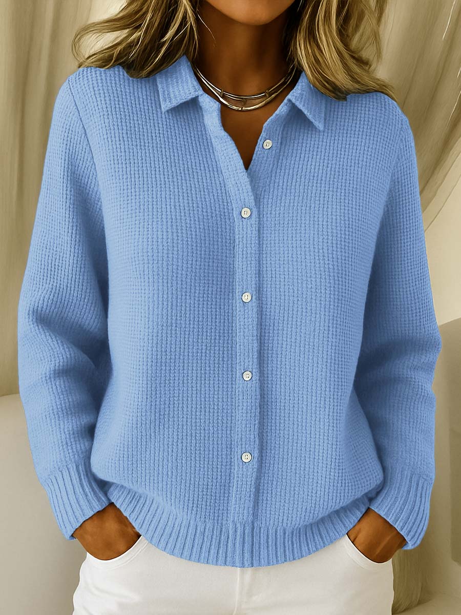 Carmela | Veste Tricotée avec Texture et Boutons