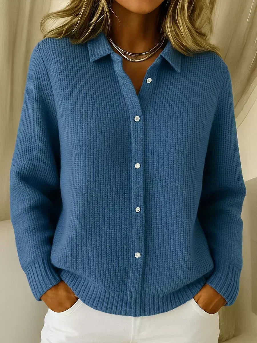 Carmela | Veste Tricotée avec Texture et Boutons