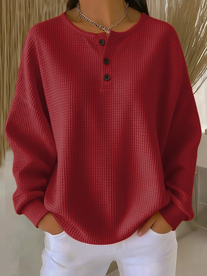 Hélène - Blouse Gaufrée Boutonnée