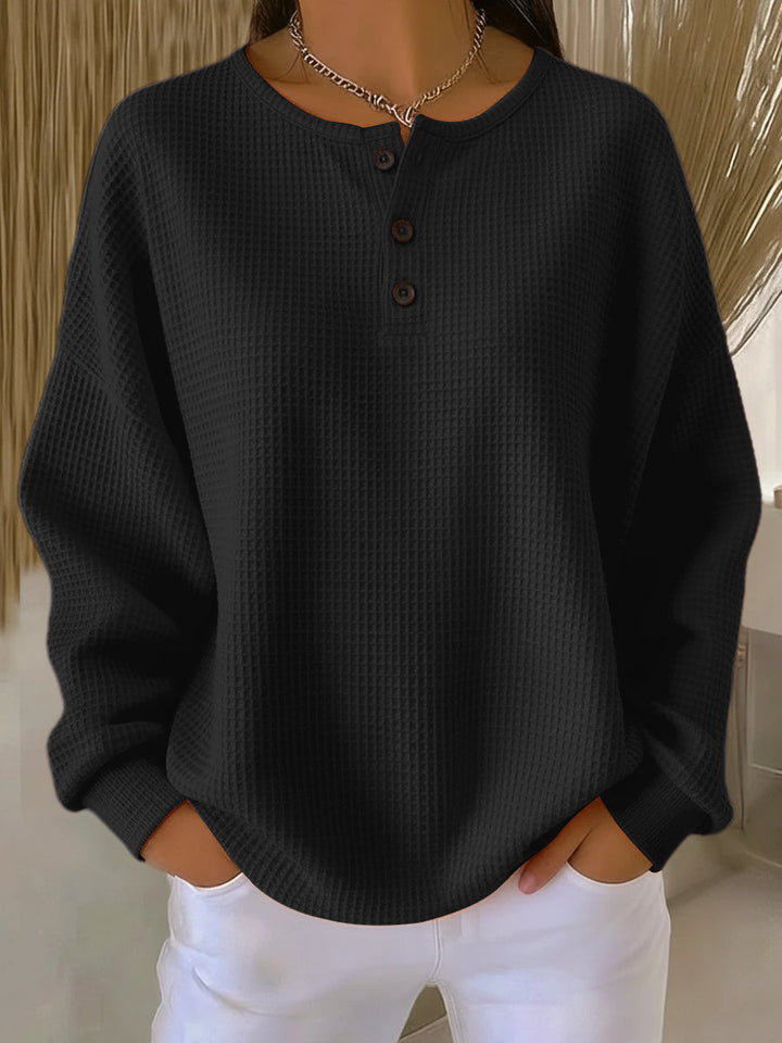 Hélène - Blouse Gaufrée Boutonnée