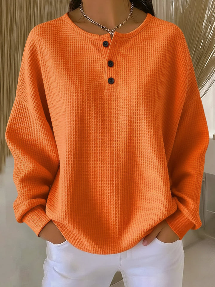 Hélène - Blouse Gaufrée Boutonnée