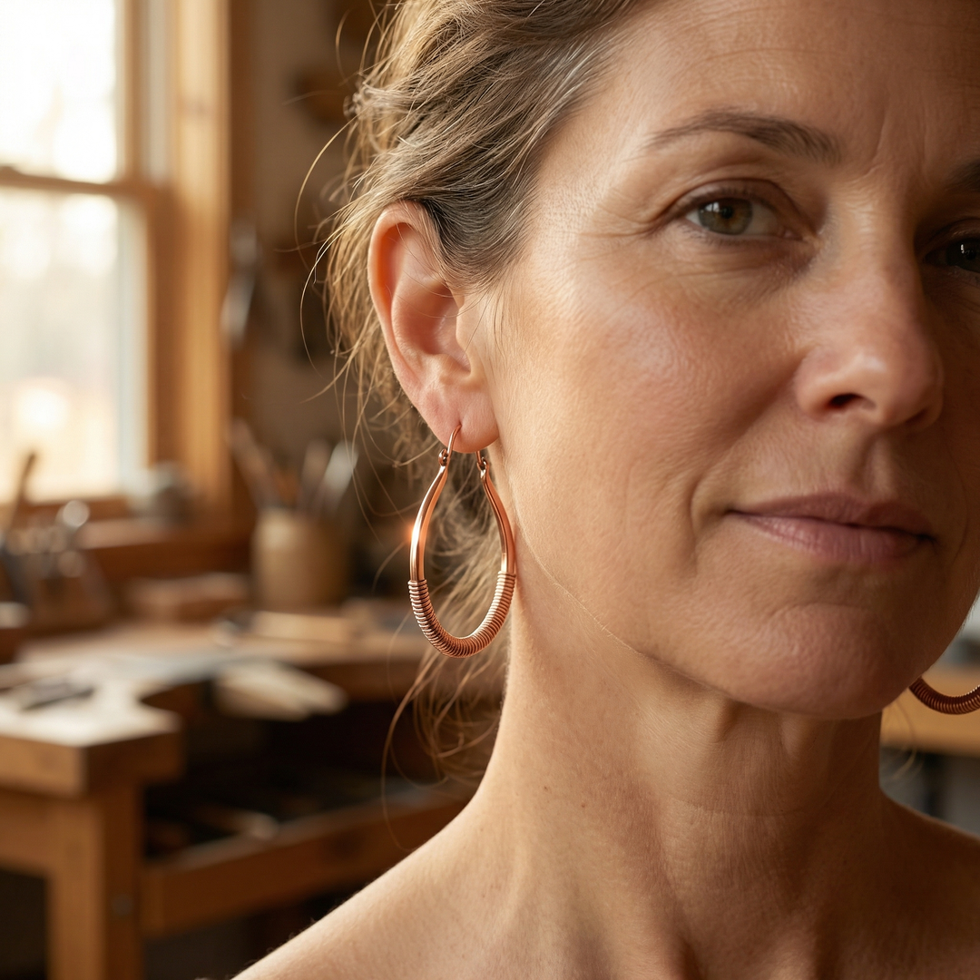 Boucles d'oreilles en cuivre du Crick