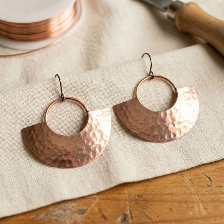 Boucles d'oreilles en cuivre