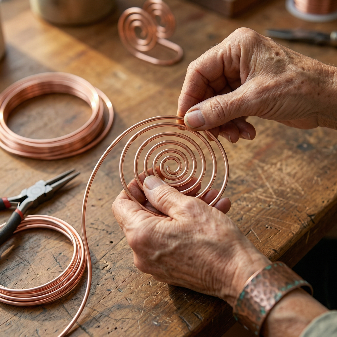 Flux Artisanale Spirale en Cuivre