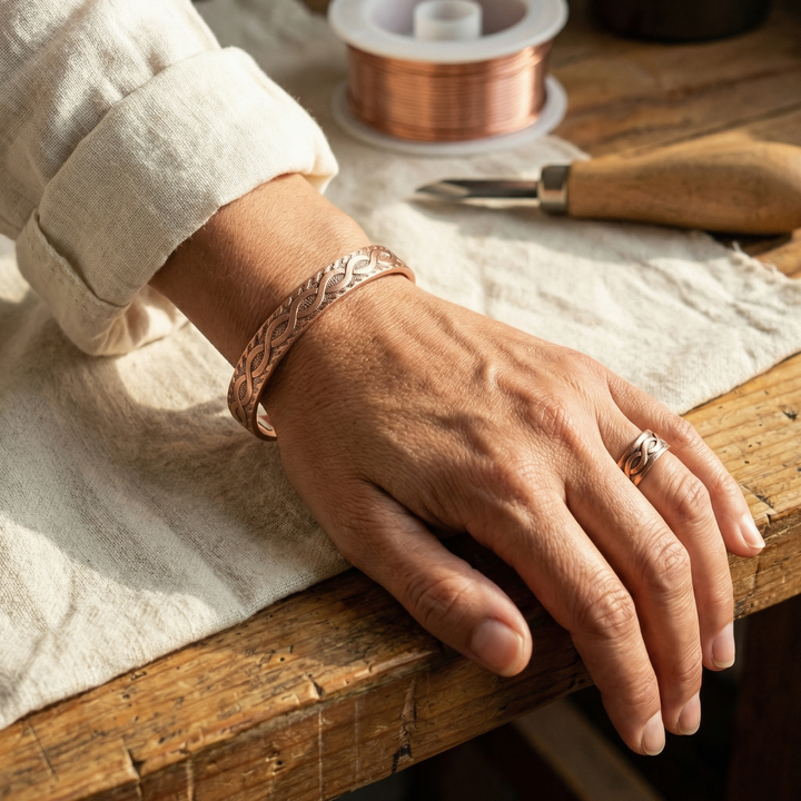 Ensemble de Bijoux en Cuivre avec Nœud