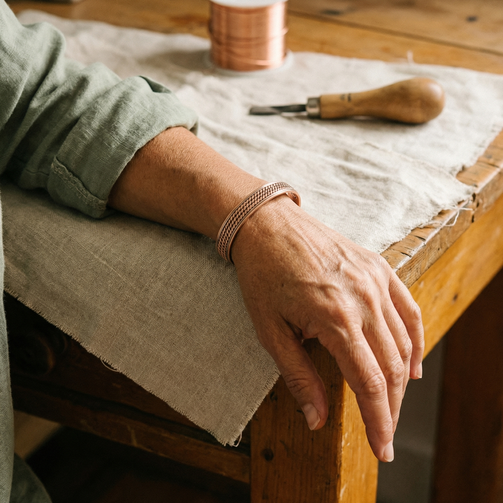 Bracelet en Cuivre Ondulé