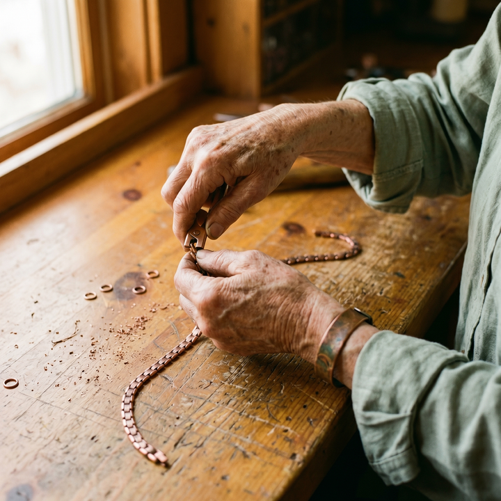 Collier en Cuivre avec Fini Mat