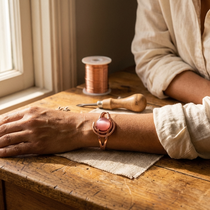 Bracelet en Cuivre Rose