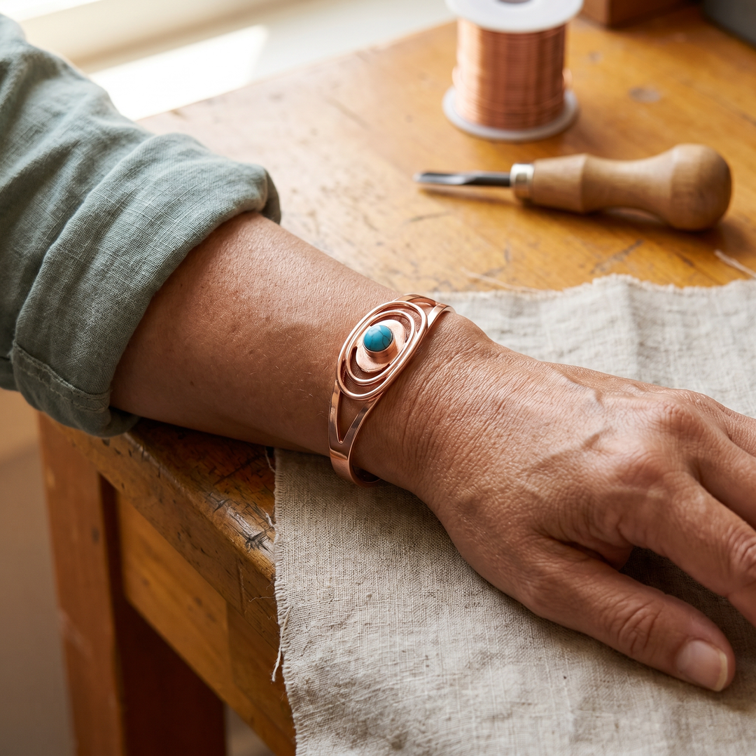 Collier en Cuivre avec Turquoise
