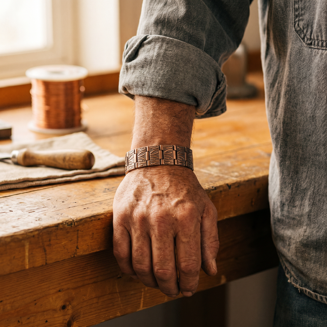 Bracelet Masculin en Cuivre Grit